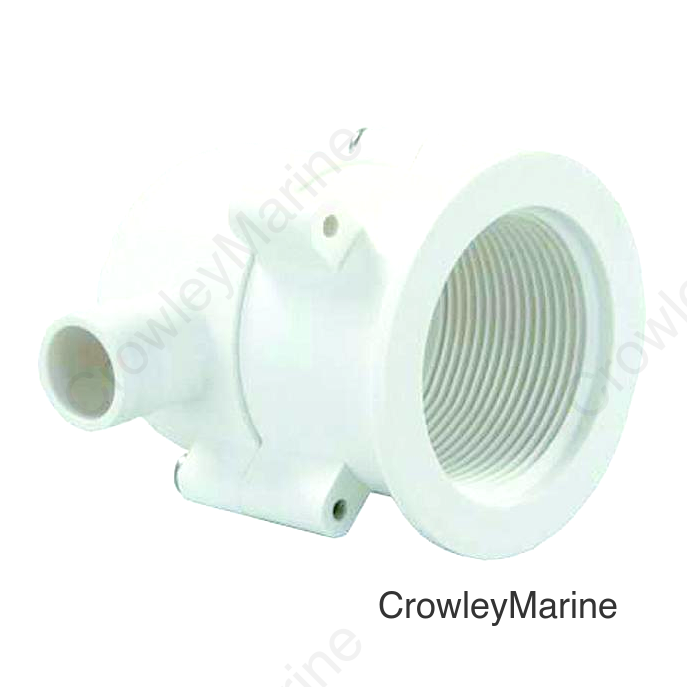 JR Products 95195 White Exterior Evacuation Drain Trap for RV Sink or Shower
