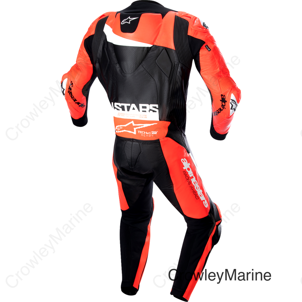 GP Plus v4 Leather Suit - Black/Red Fluo/White - US 40 / EU 50