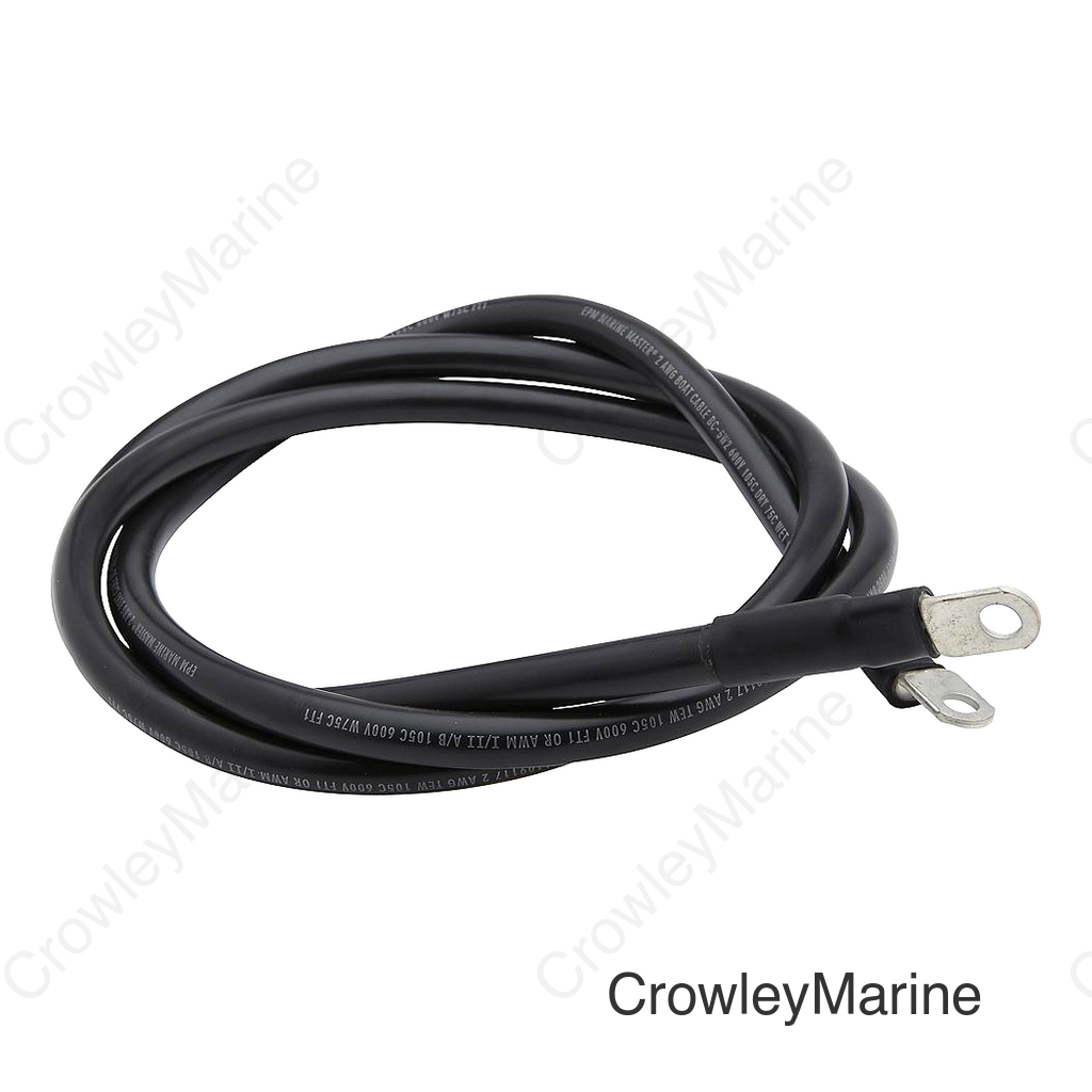 Seachoice 2 AWG Marine Grade Cable, Black, 6 Ft.