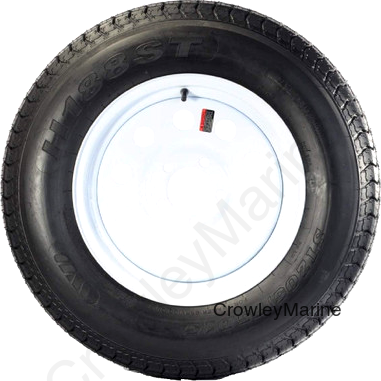 ST205/75D15 LRC SB-Bias Tire & 15x6 550 Silver Mod Wheel (344212)