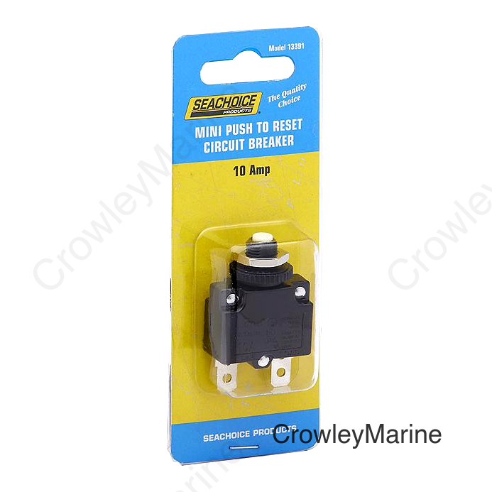 Seachoice Mini Push to Reset Circuit Breaker, 10 AMP