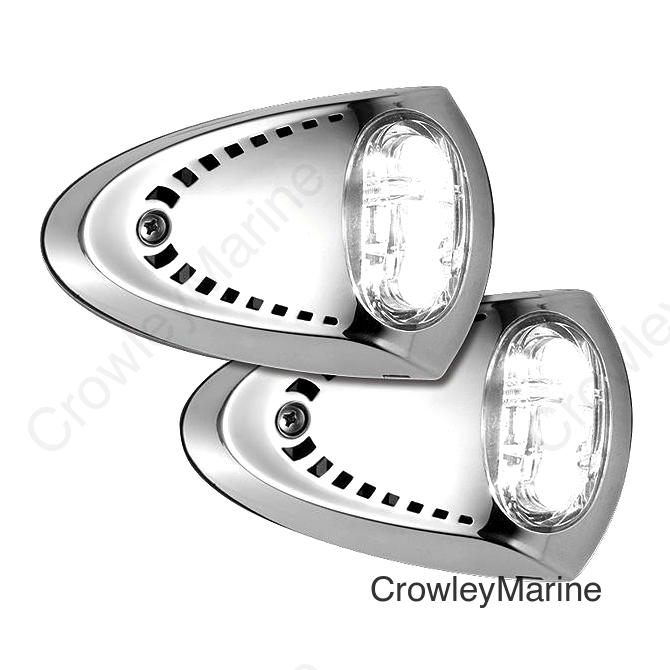 Attwood 6522SS7 Stainless LED Docking Lights, 2.8" x 4.5"