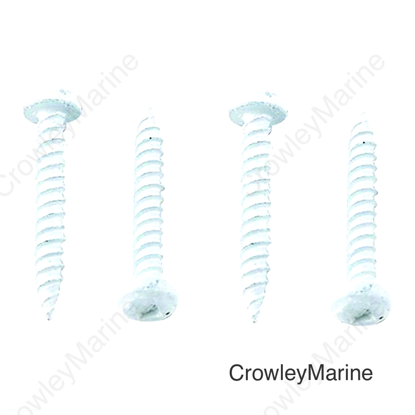 AP Products 012PSQ50W8X1 Pan Head Square Recess Screw, 8 x 1, White, 50/pk