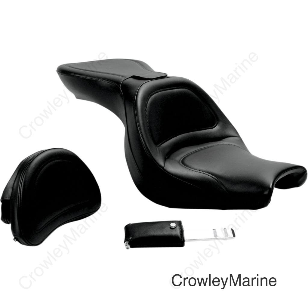 Seat - Explorer™ - with Backrest - Stitched - Black - V750 Aero