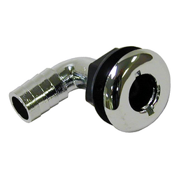 T-H Marine Brite Plate Chrome Plated 90 Degree Thru Hull For Hose thumbnail-1