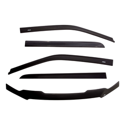 AVS 15-18 Chevy Silverado 2500 Crew Cab Ventvisor & Aeroskin Deflector Combo Kit - Matte Black