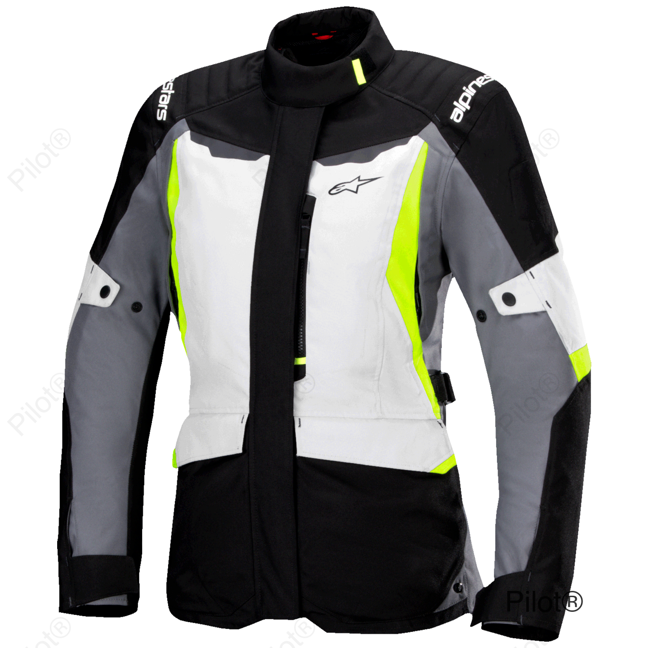 Stella ST-1 Waterproof Jacket - Ice Gray/Black/Yellow Fluo - XL