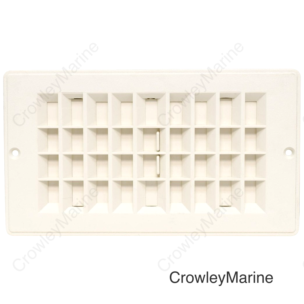 FLOOR REG DAMP 4' WHITE
