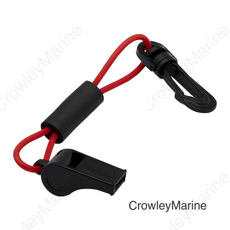 Seachoice Whistle w/ Lanyard, Red/Black