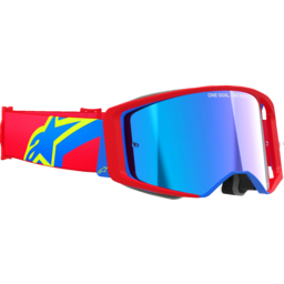 Supertech Goggle - Corp - Red/Blue - ABS Vision - Blue Mirror thumbnail-1