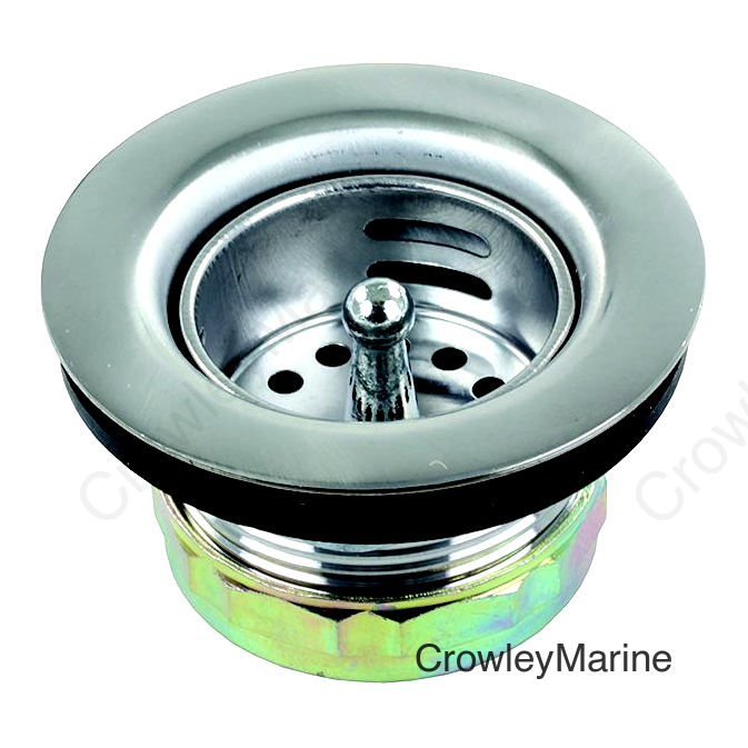 JR Products 95325 RV Sink Strainer with Push-In Basket