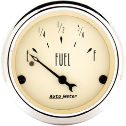 Autometer 2-1/16 inch Antique Beige Fuel Level Gauge thumbnail-1