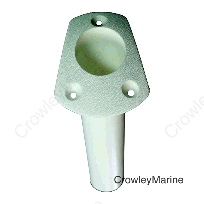 T-H Marine Angled 30 Degree Rod Holder 8-3/4" L Fits 2" Hole, White