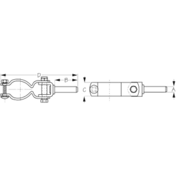 HD CLAMP-ON OARLOCKS ZINC 9/16"
