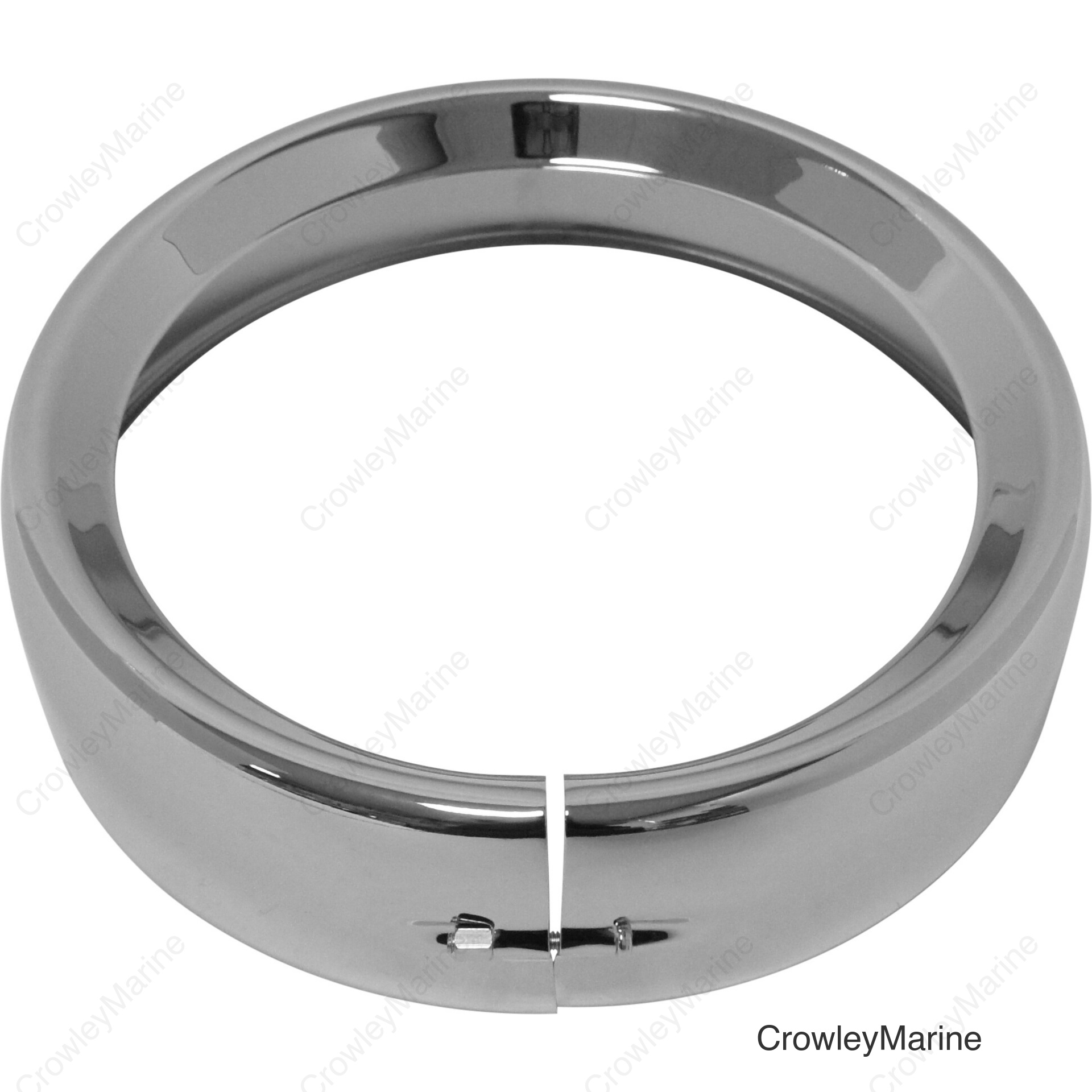 FRENCHED HEADLIGHT TRIM RING CHROME 7 CLAMP STYLE