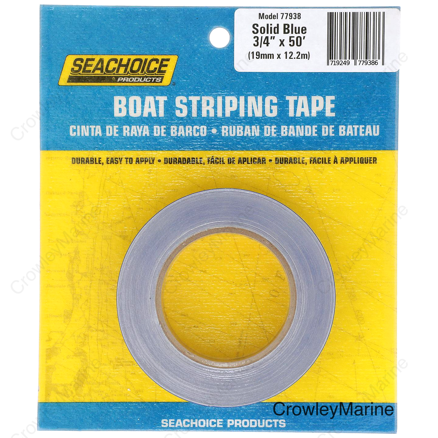 Seachoice Self-Adhesive Boat Striping Tape, 3 Mil Vinyl, 3/4 in. X 50 Ft., Blue