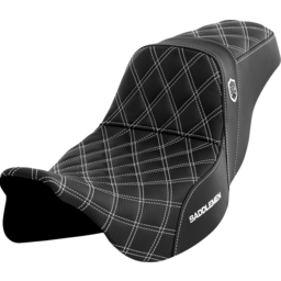Pro Series SDC Performance Seat - without Backrest - White Stitch - FLH/FLT '08-'23