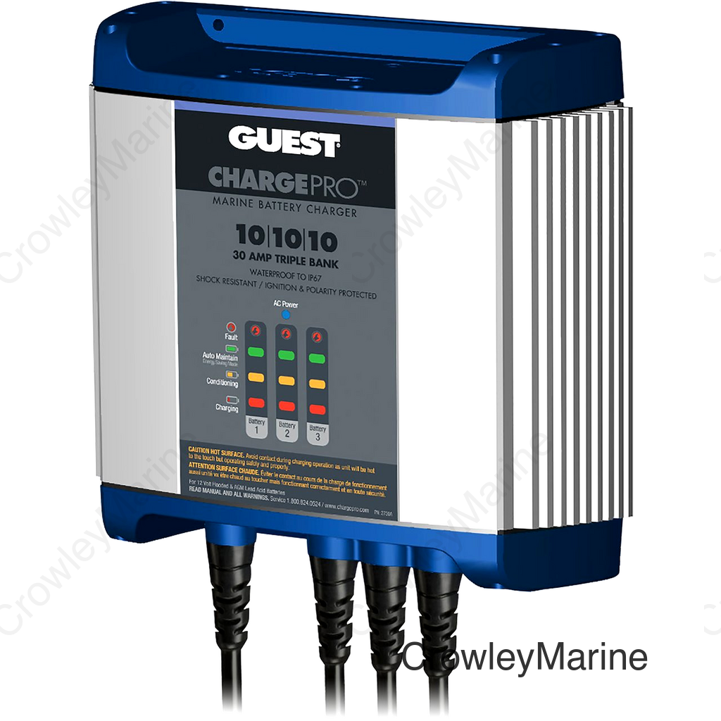 12V, 30 Amp, 3-Bank