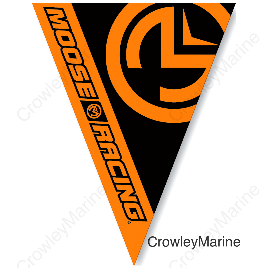 FLAGS,PENNANT MSE ORG/BLK