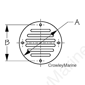 Sea-Dog 331600 Drain Cover, 3-1/4"