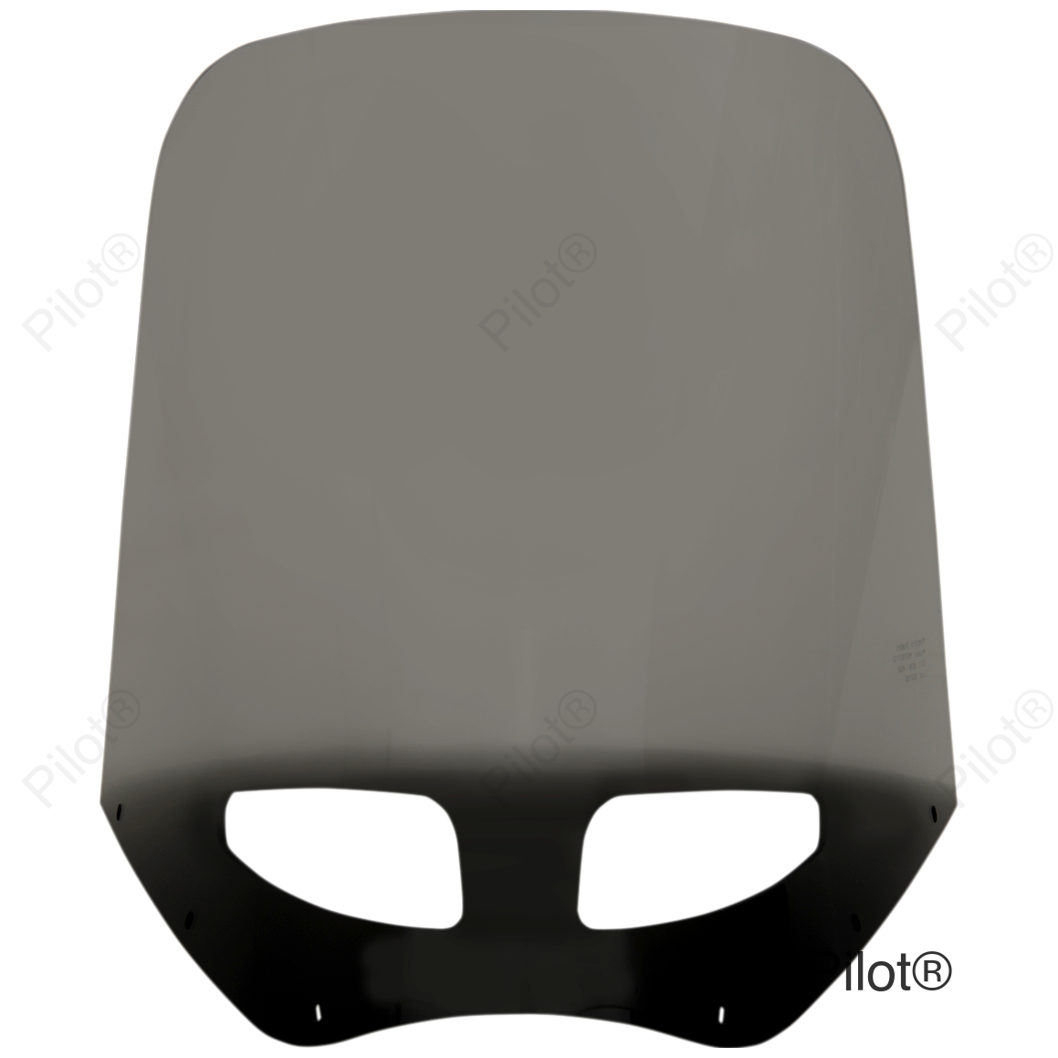 Road Warrior Windshield - Vented - Black Smoke - 17"