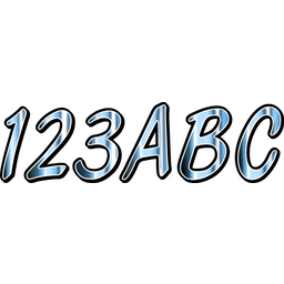 Hardline Series 400 Registration Kit, Smooth Cursive Font With Left to Right Color Gradation (Includes 4 Sets of 3" A-Z, 0-9) thumbnail-1