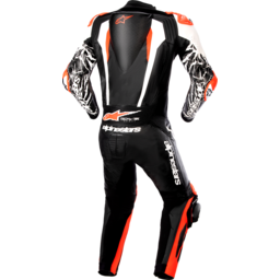 Racing Absolute v2 1-Piece Leather Suit - Black/White/Red - US 46 / EU 56