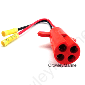 2-Wire Red Charger Plug, 10 ga. w/Butt Connectors