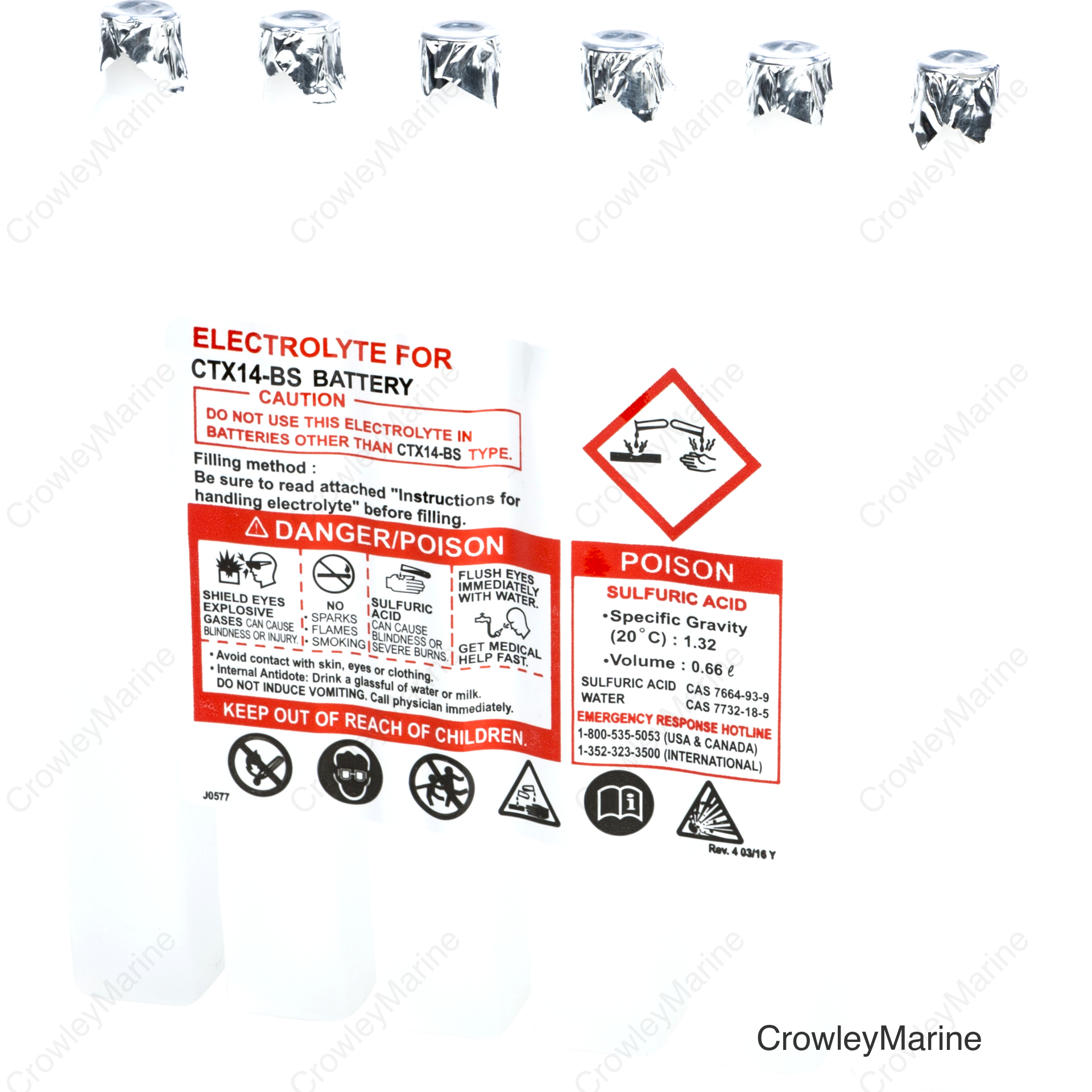 SEALED BATTERY ELECTROLYTE PACK 660CC