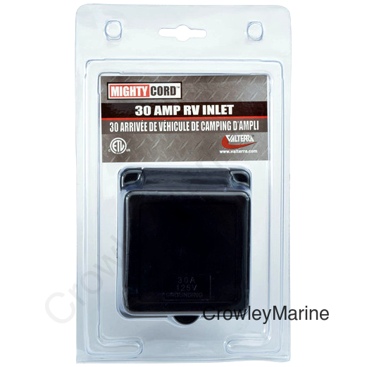 30A POWER INLET, BLACK, PKG (RV0000604)