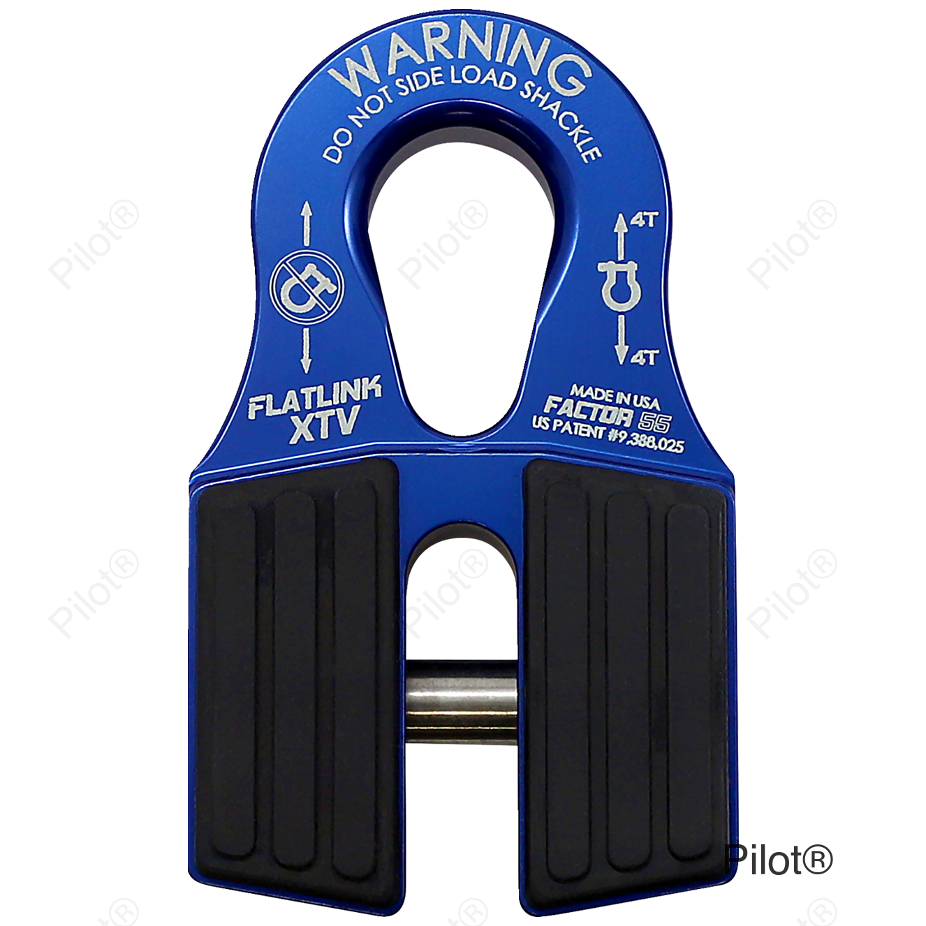 FlatLink XTV Winch Shackle Mount - Blue