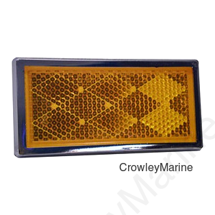 Reflector, Amber Square Chrome Trim (439400)