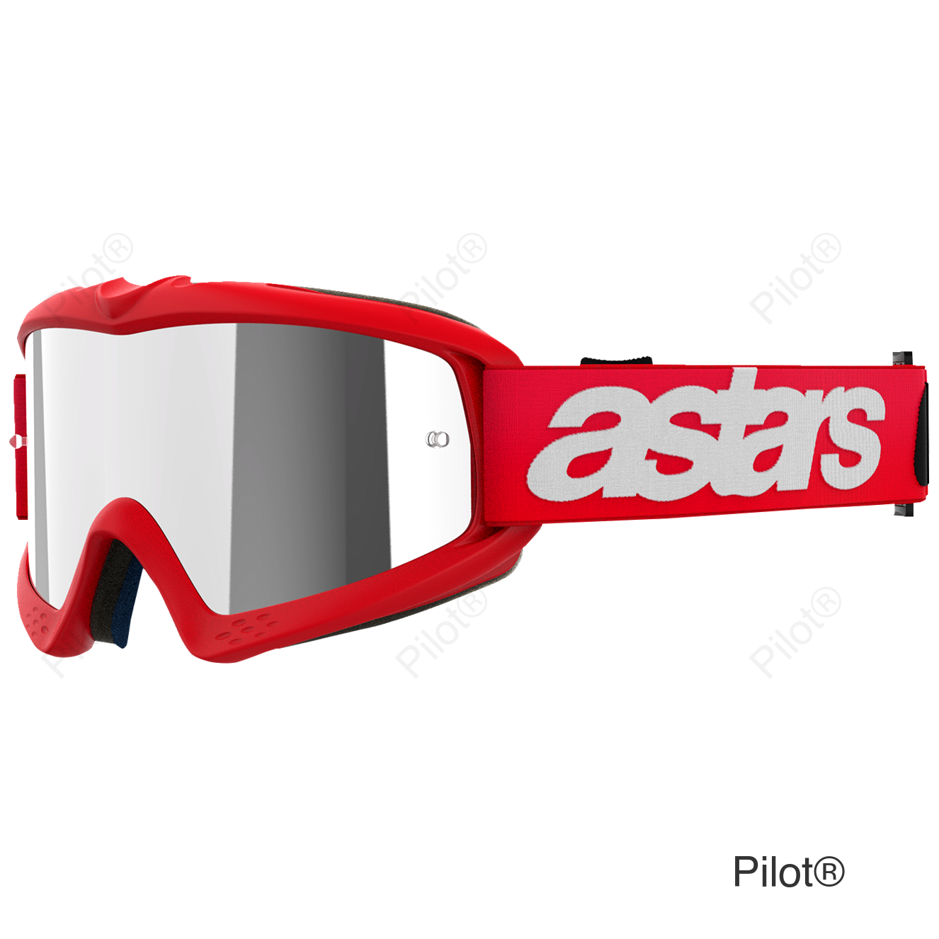 Youth Vision Goggle - Blaze - Red - Silver Mirror