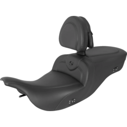 Heated RoadSofa™ Seat - With Backrest - Black W/Black Stitching