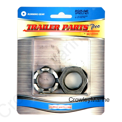 1"-14 Spindle Nut Kit, 2 Each w/D-Washer & Cotter Pin (163110)