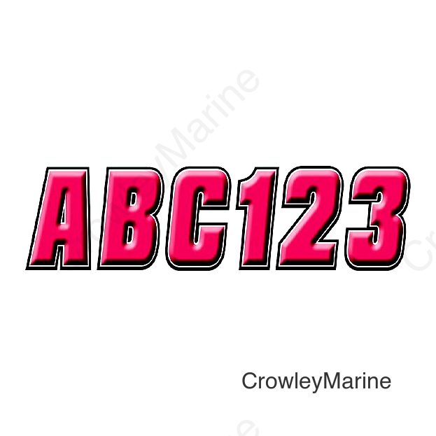 Hardline 2" Factory Matched Snowmobile Registration Kits, Red/Black