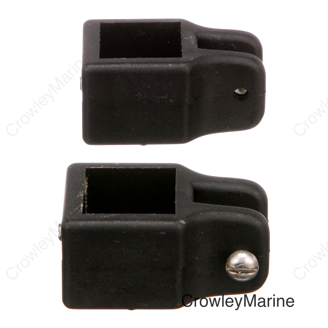 Seachoice Square Jaw Slide for 1 in. Square Tube Bimini Tops, Black Nylon, Pack of 2