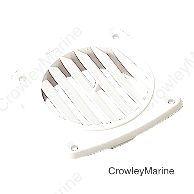 Sea-Dog 3373161 Flush Hose Vent, 3" Hose,  A: 2-13/16", B: 2-3/4", C:3-11/16", D:5/16" ,Hose/ Hole Size : Up to 3", White