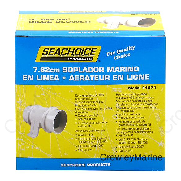 Seachoice In-Line Exhaust Blower, 3 In.