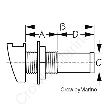 Straight Gas Tank Vent, Chrome/Zinc
