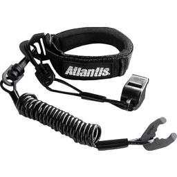 PRO FLOATING WRIST LANYARD BLACK W/WHISTLE