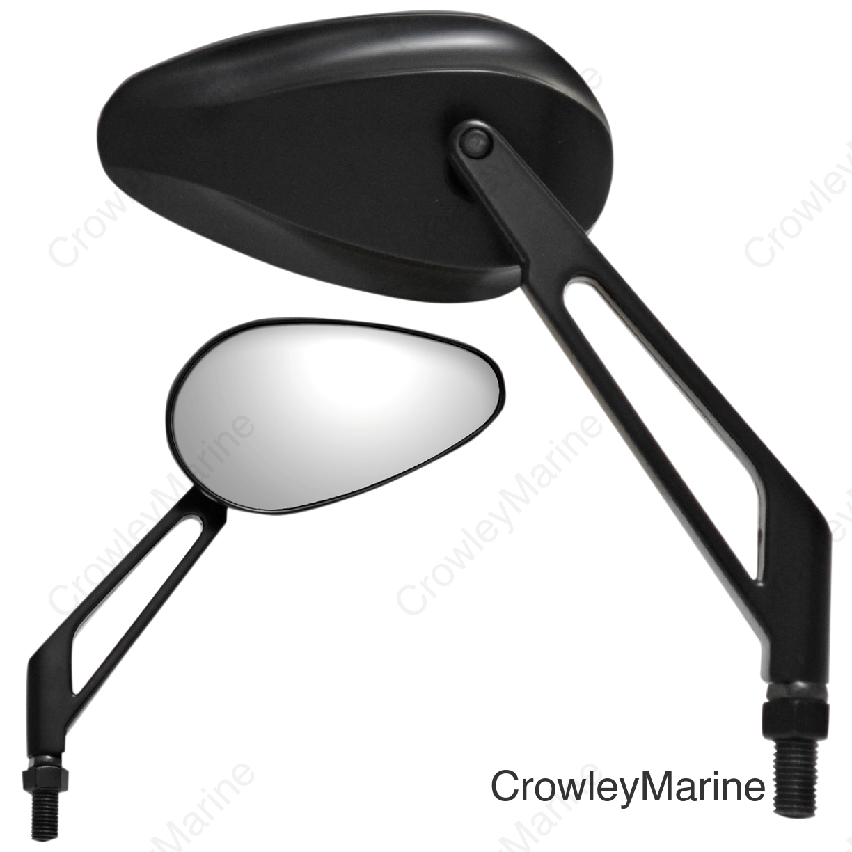 MIRROR PU TEARDROP BLK