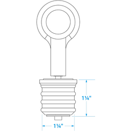 Seachoice Snap-Lock Drain Plug, Brass thumbnail-6