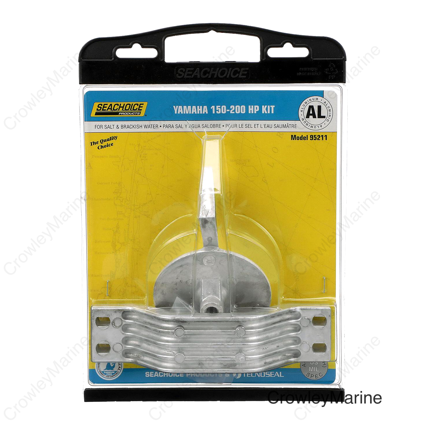 Seachoice Anode Kit, Yamaha 150-200hp, Aluminum, Cadmium-Free, Environmentally Friendly