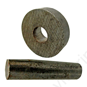 Roller, Steel w/Pin 1/2" ID 1 1/2" OD 7/16" Wide (381000)