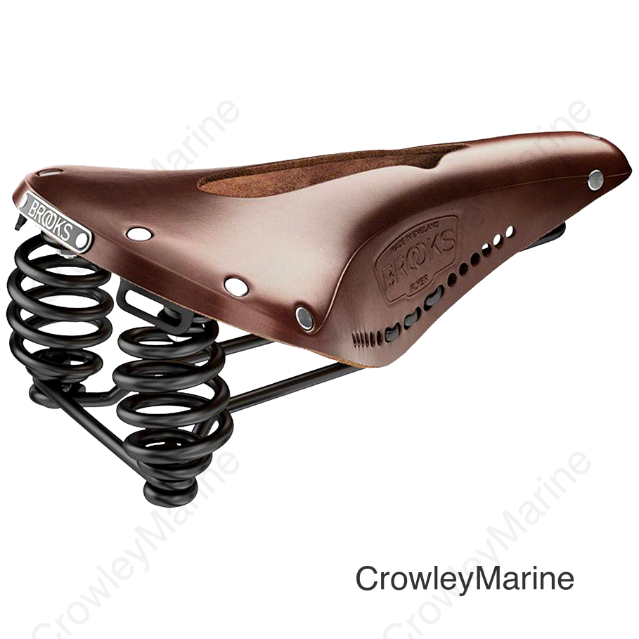 Brooks Flyer Saddle - Steel Antique Brown Carved