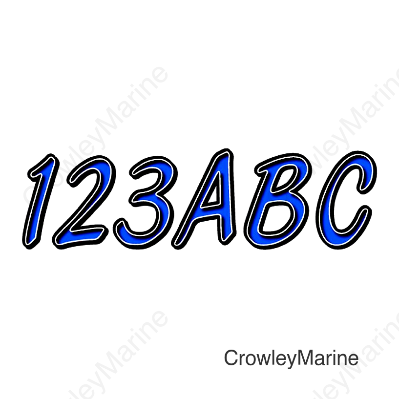 Hardline Series 400 Registration Kit, Smooth Cursive Font With Left to Right Color Gradation (Includes 4 Sets of 3" A-Z, 0-9)