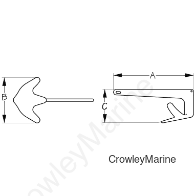 Galvanized THE SEAHOOK Anchor 66.1 Pound (318530)