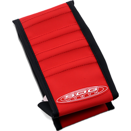 Pleated Seat Cover - Red Top/Black Sides thumbnail-2