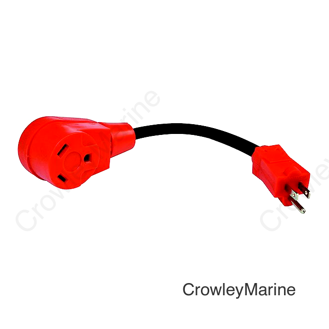 Valterra A10-1550VP Dogbone Style Mighty Cord 15 Amp Male to 50 Amp Female 12" RV Adapter Cord